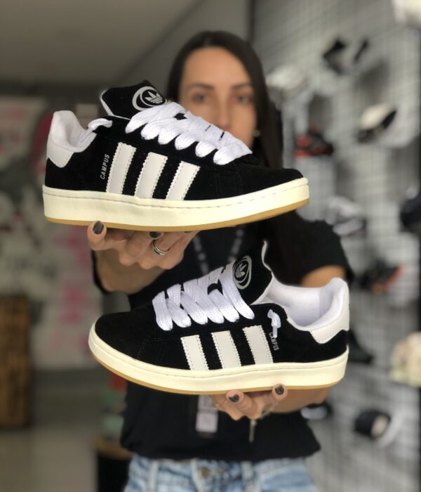 ADIDAS CAMPUS PRETO E BRANCO