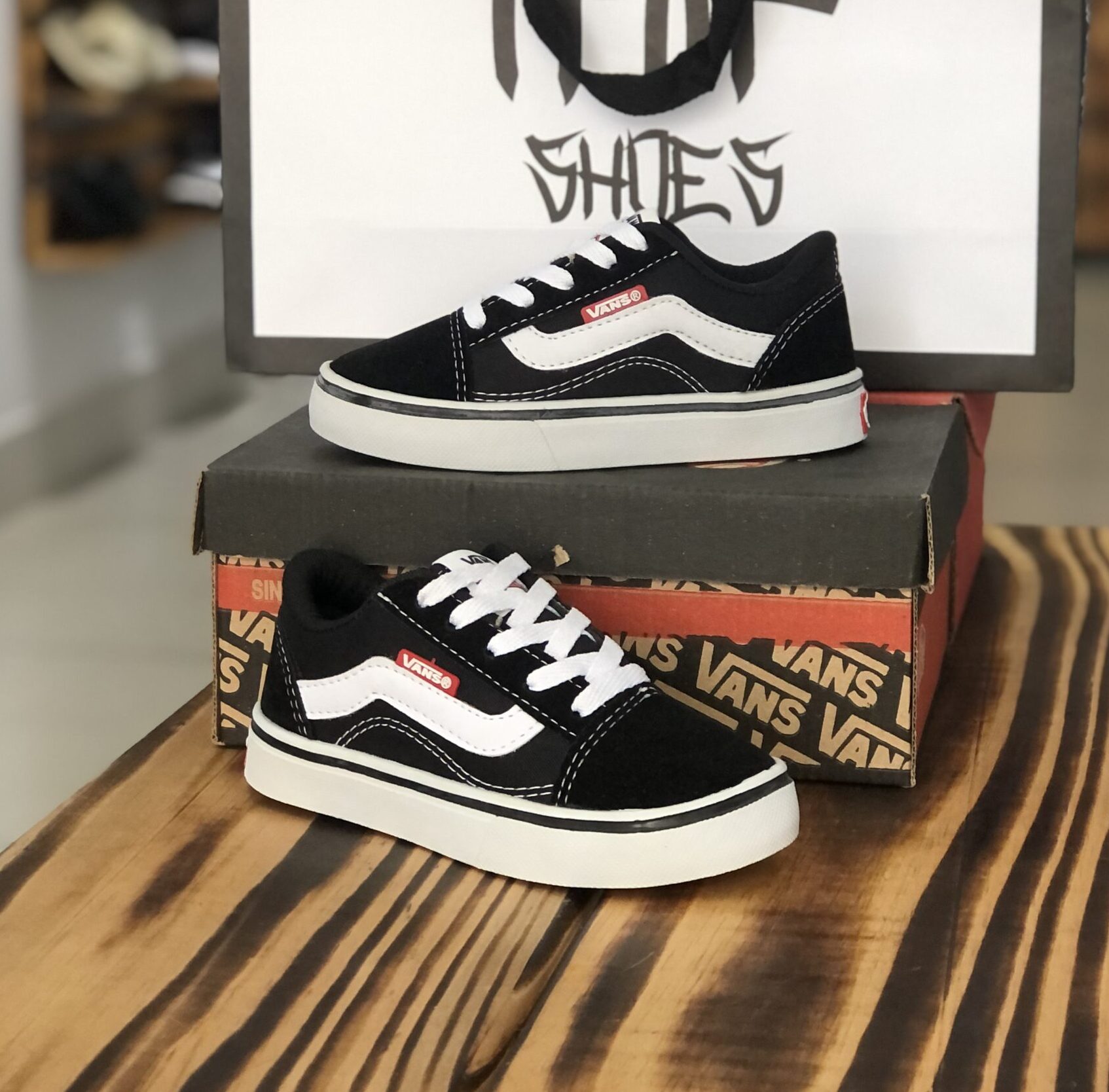 INF. VANS OLD SCHOOL PRETO E BRANCO