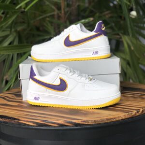 NIKE AIR FORCE LAKERS BRANCO E ROXO