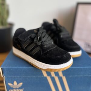 INF. ADIDAS CAMPUS VELCRO PRETO SOLA NATURAL E BRANCA
