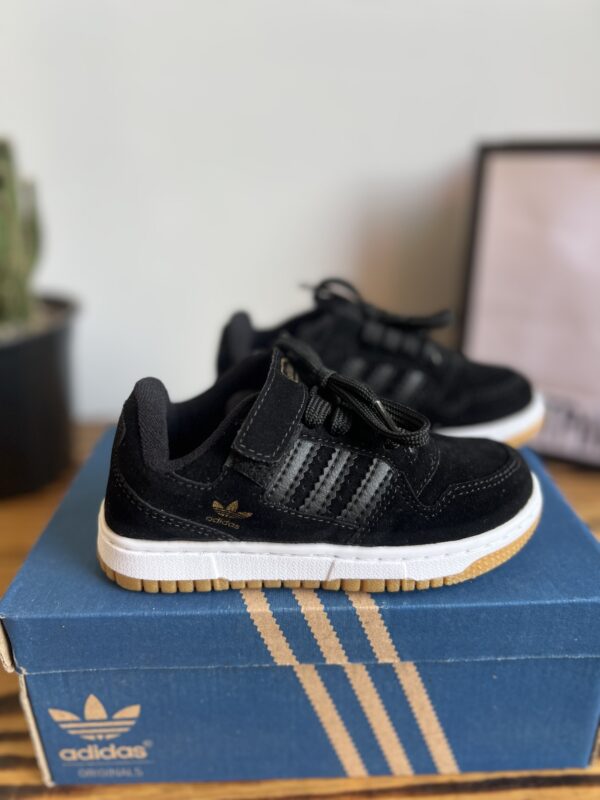 INF. ADIDAS CAMPUS VELCRO PRETO SOLA NATURAL E BRANCA - Image 3