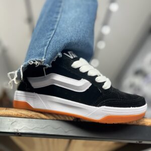 VANS HYLANE PRETO E BRANCO SOLA NATURAL